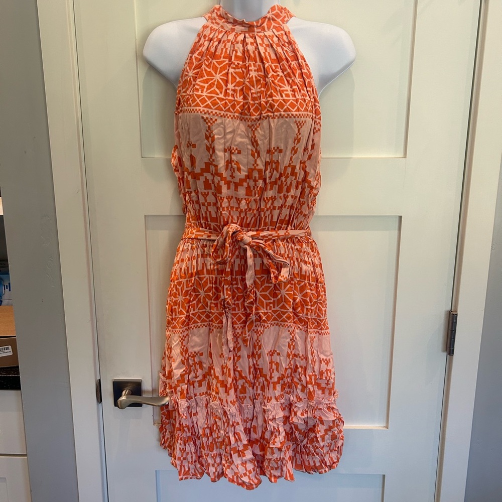 Adorable orange halter dress